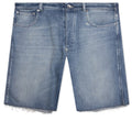 Stud Denim Shorts Light Blue