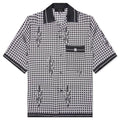 Houndstooth Bowling Shirt Black