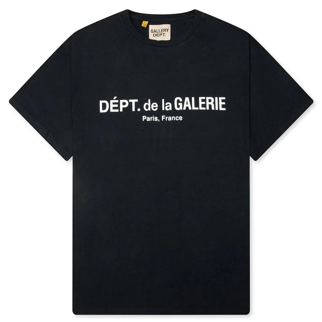 French Logo Lux Tee Washed Black