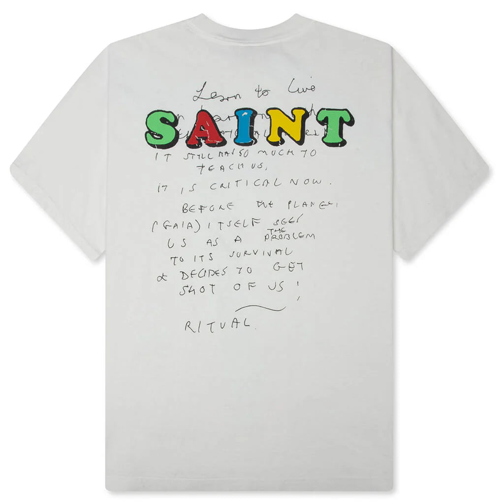 Saint M6 x Jamie Reid E S S T Shirt White