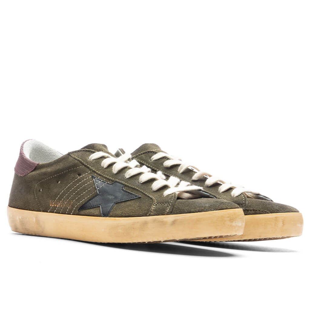 Super Star Sneakers Green Black Bordeaux