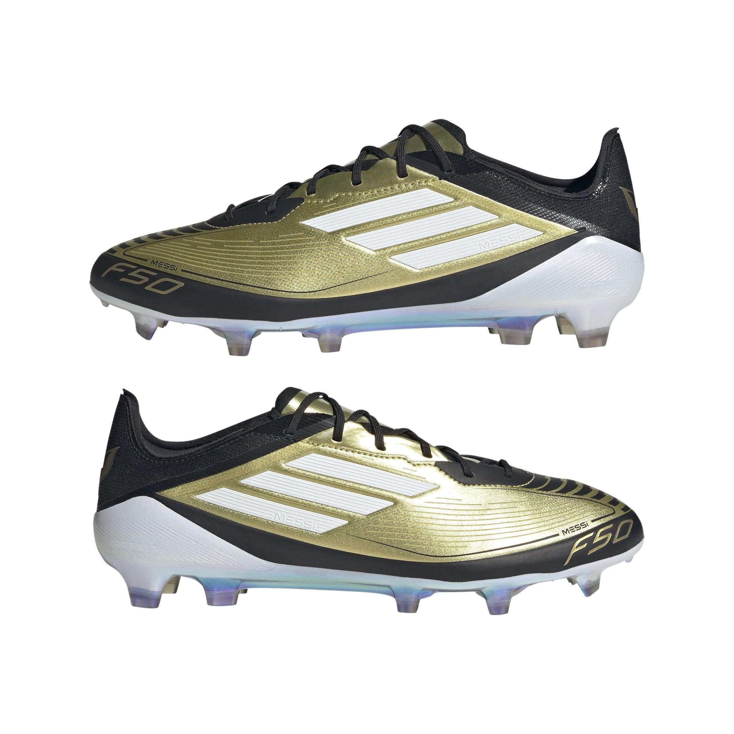 adidas F50 Elite FG Messi Firm Ground Soccer Cleats Gold White Black