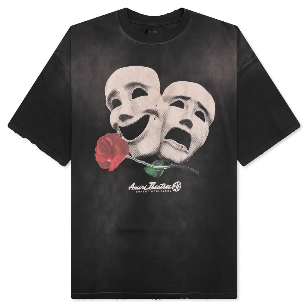Theatre Masks Oversized Tee Black