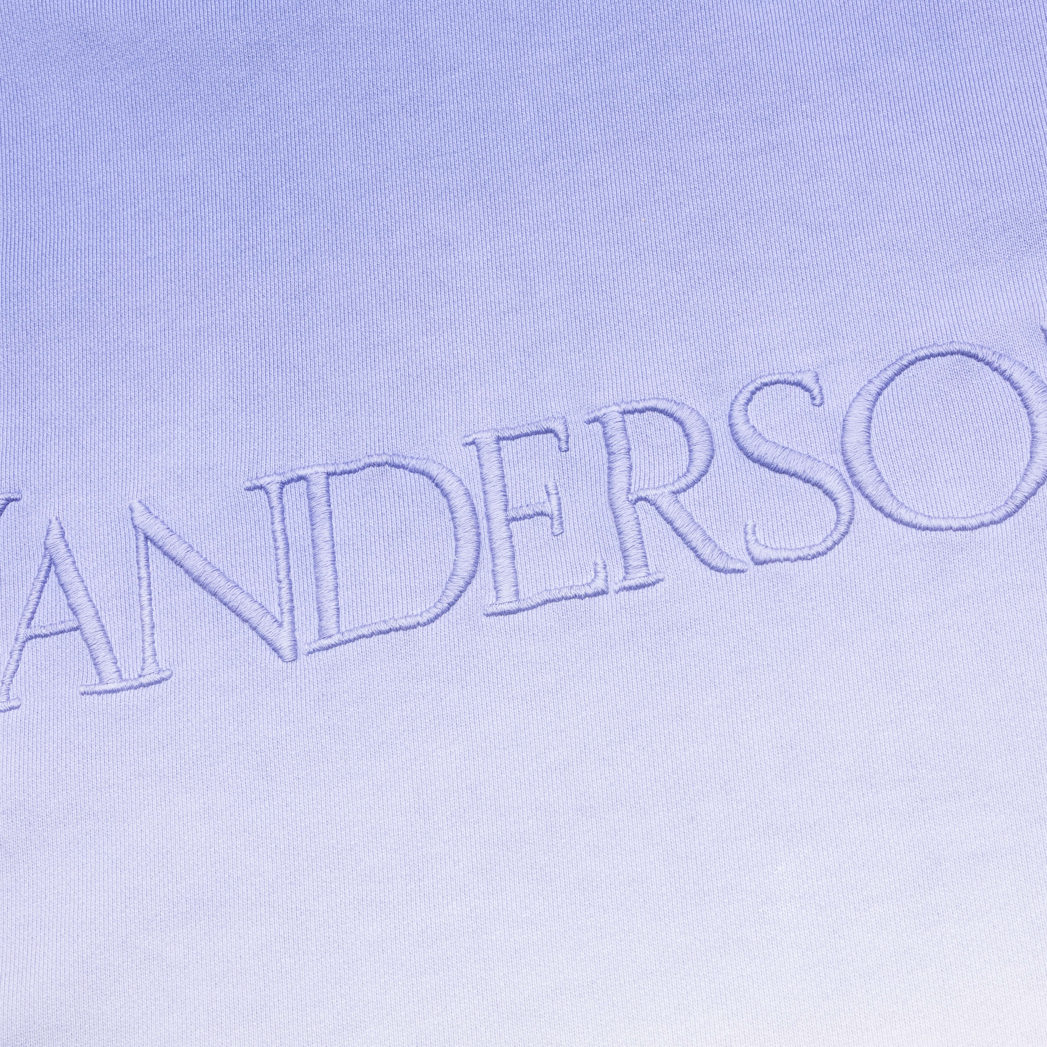 Logo Embroidery Gradient Hoodie Lavender