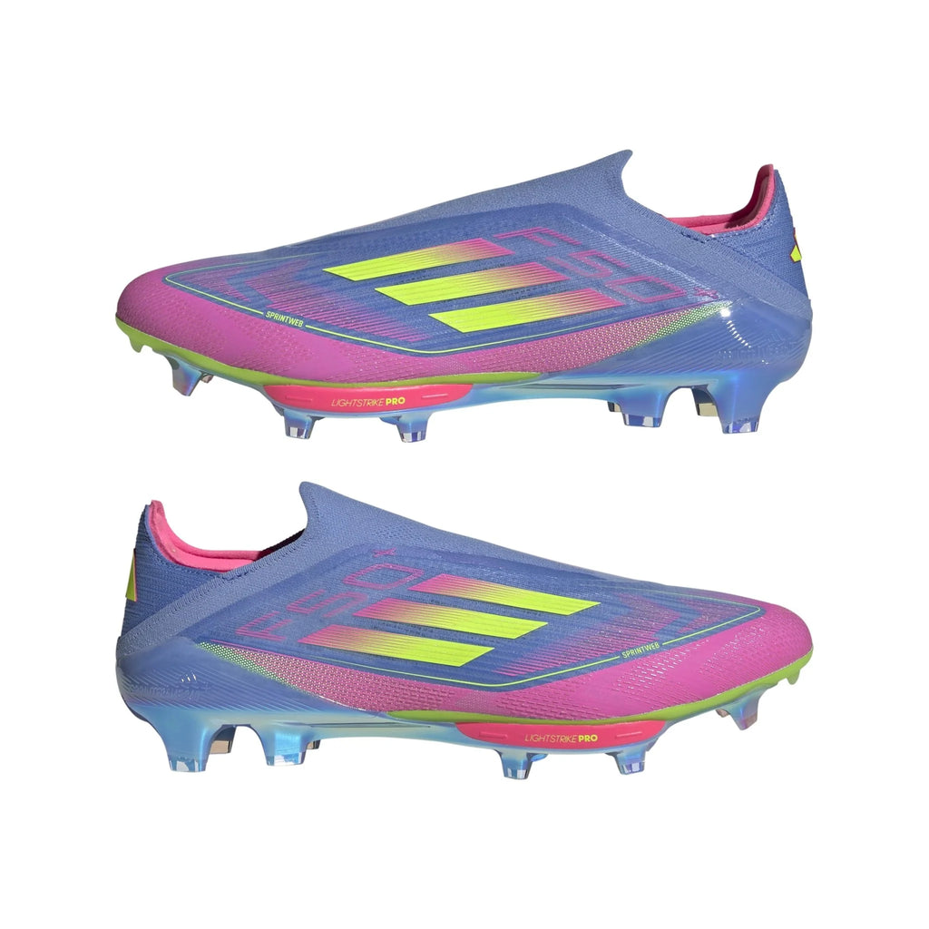 adidas F50 FG Mens Soccer Cleats Blue Fusion Lemon Pink
