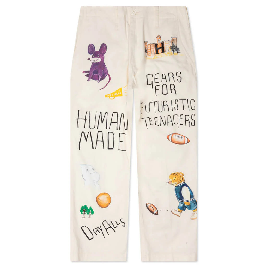 Printed Chino Pants White