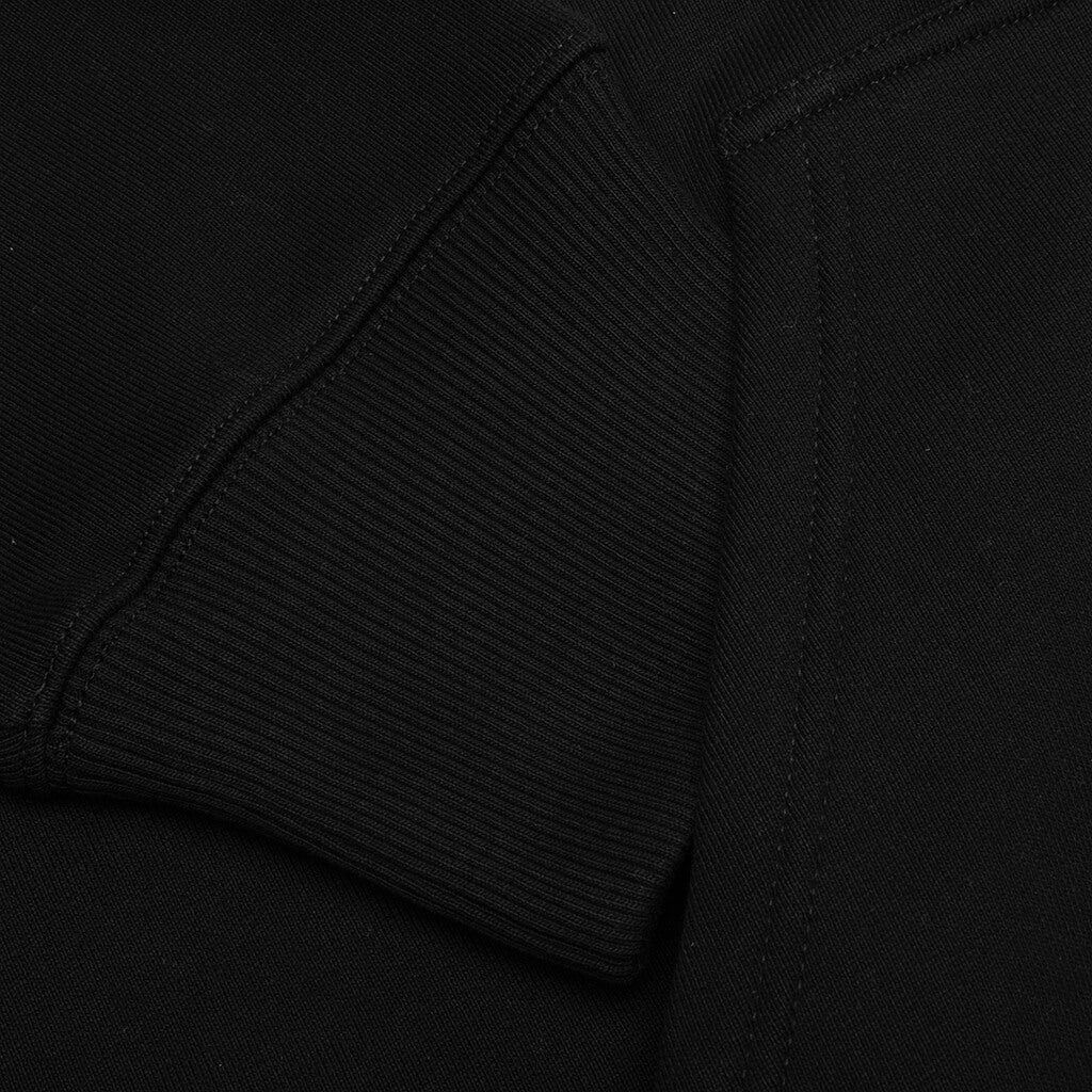 Embroidered Hoodie Classic Fit Black