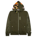 Military Shark Relaxed Fit Full Zip Hoodie Olive Drab