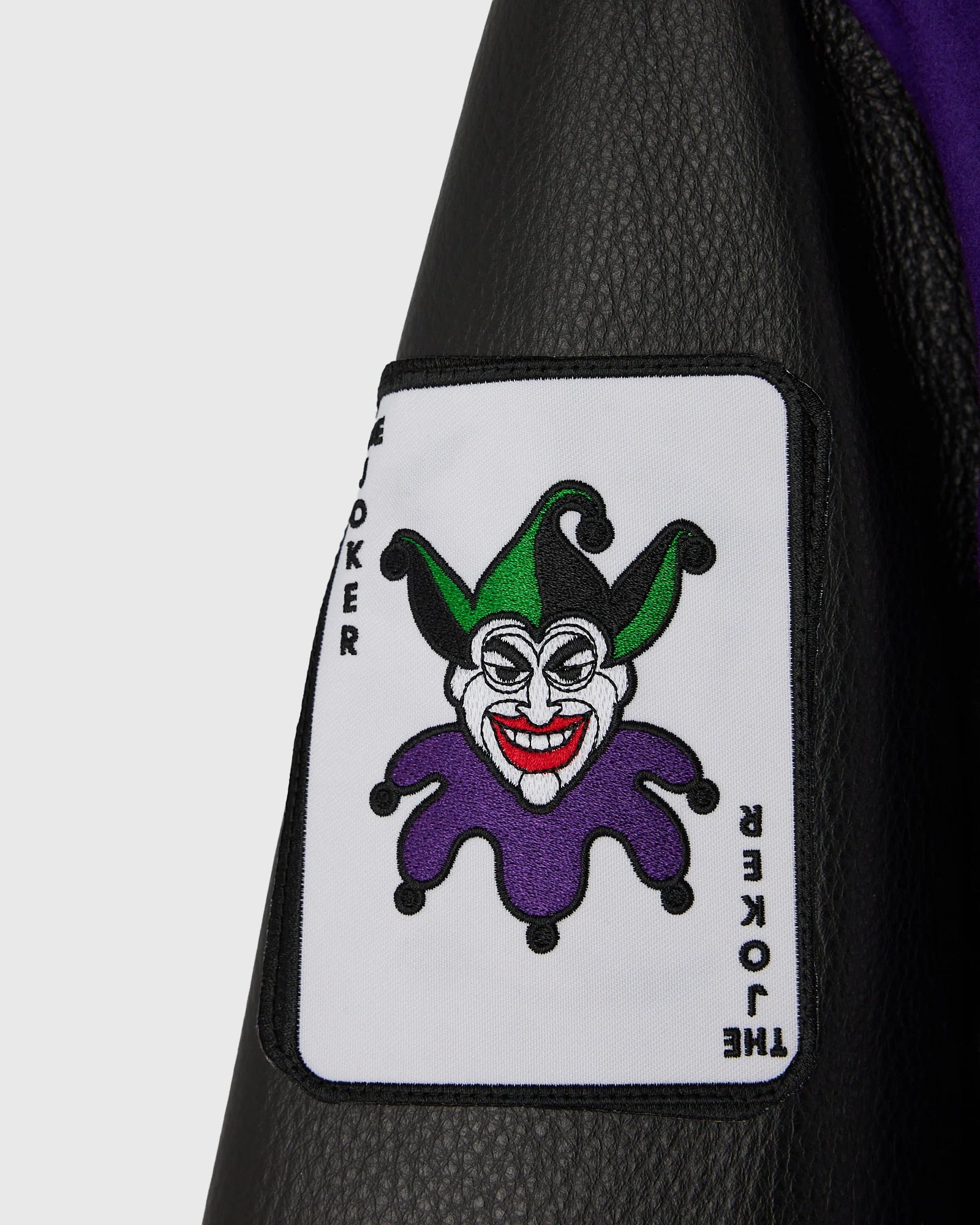 Batman The Joker Split Varsity Jacket Black