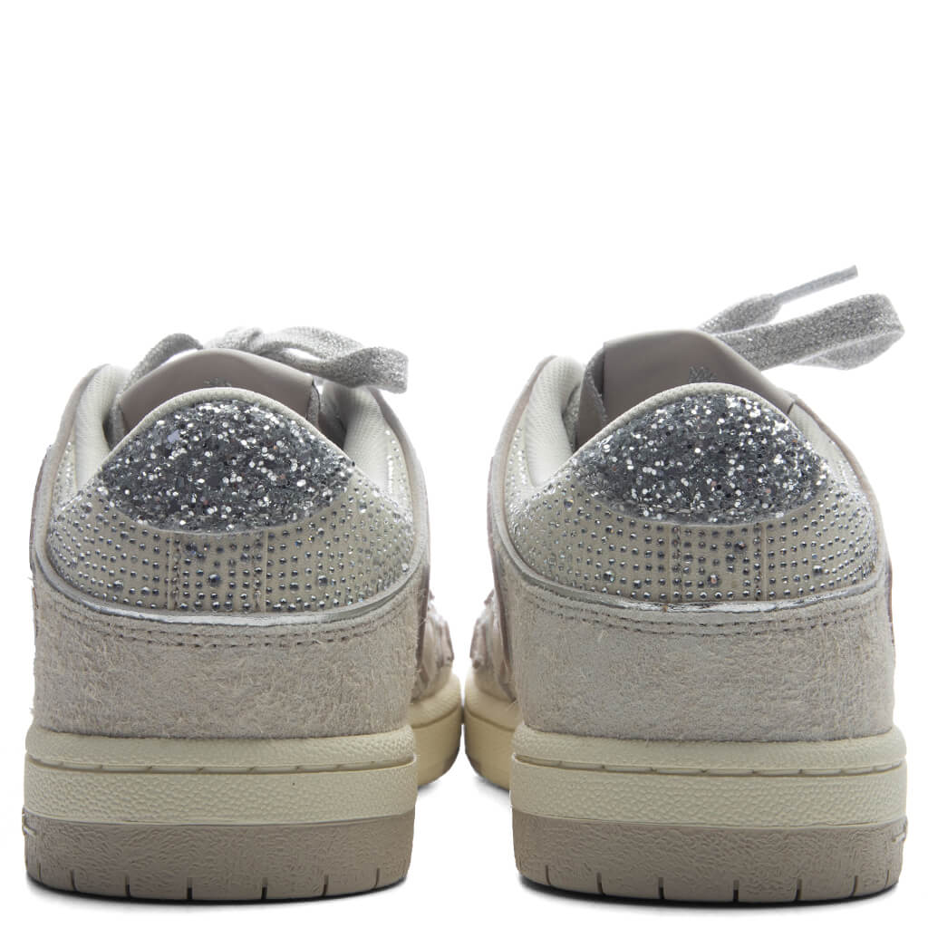 Womens Glitter Skel Top Low Alabaster