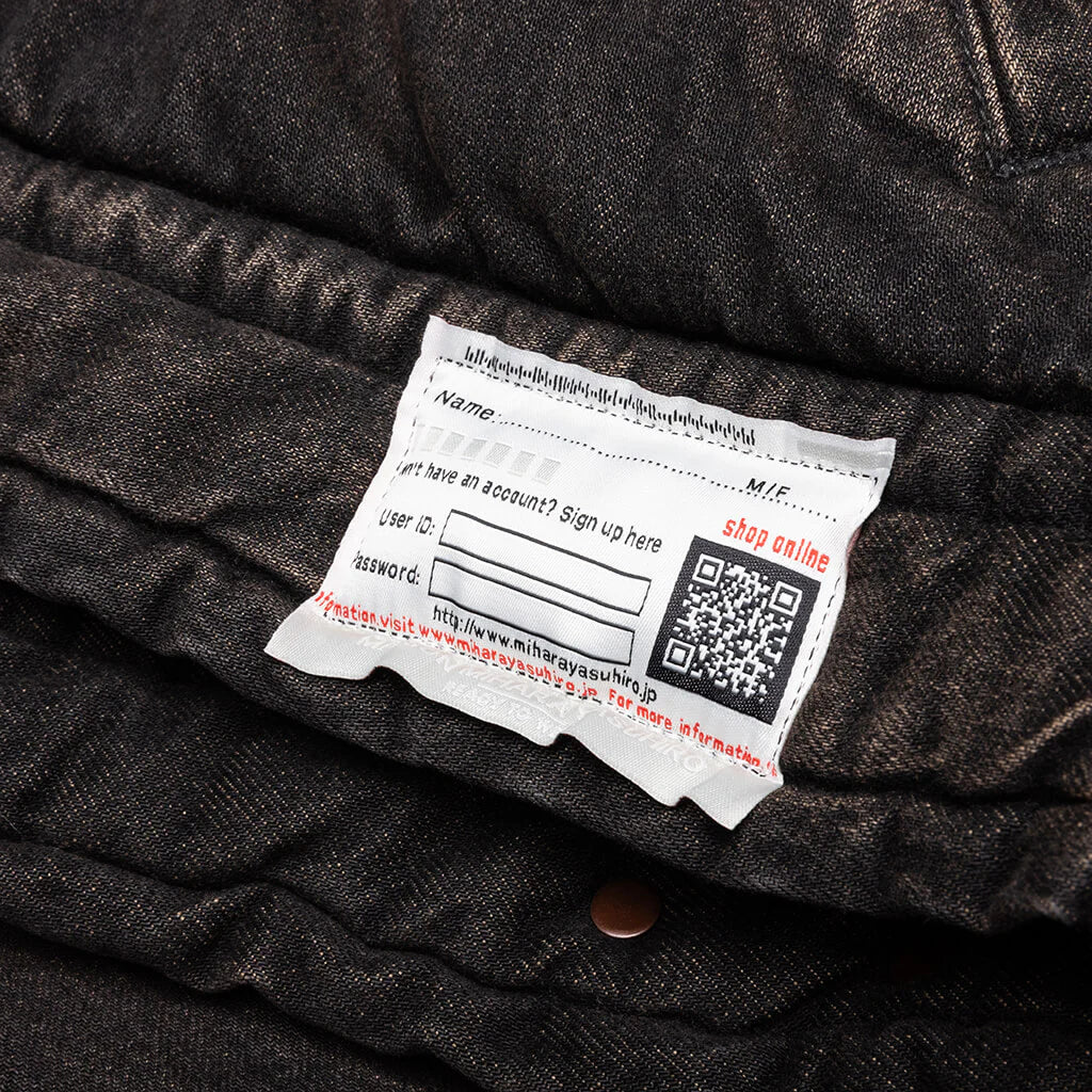Puffer Denim Jacket Black