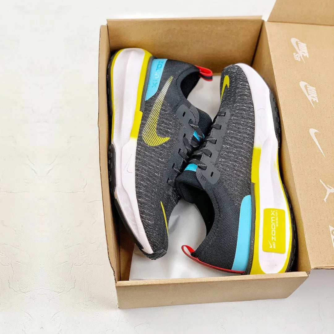 Nike Invincible Run 3 Preto Azul Báltico Amarelo