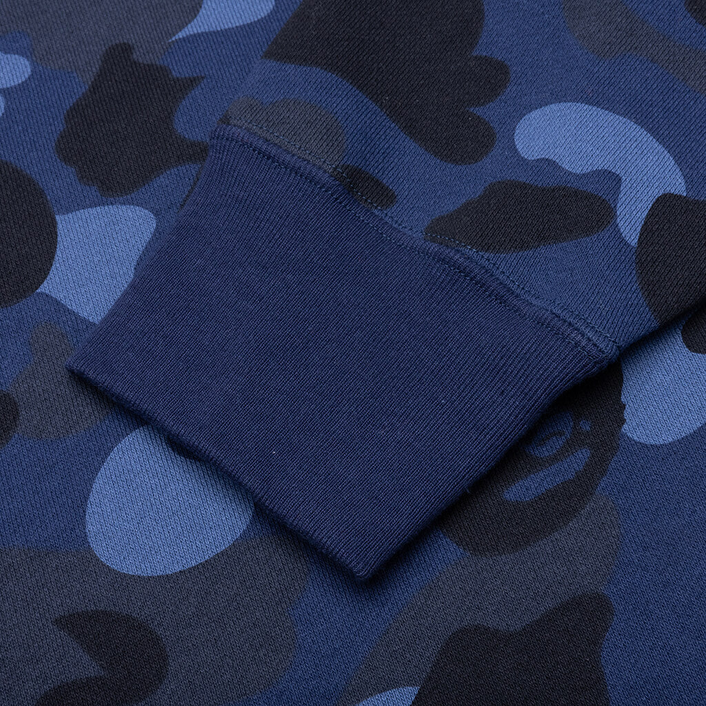 Color Camo Pullover Hoodie Navy