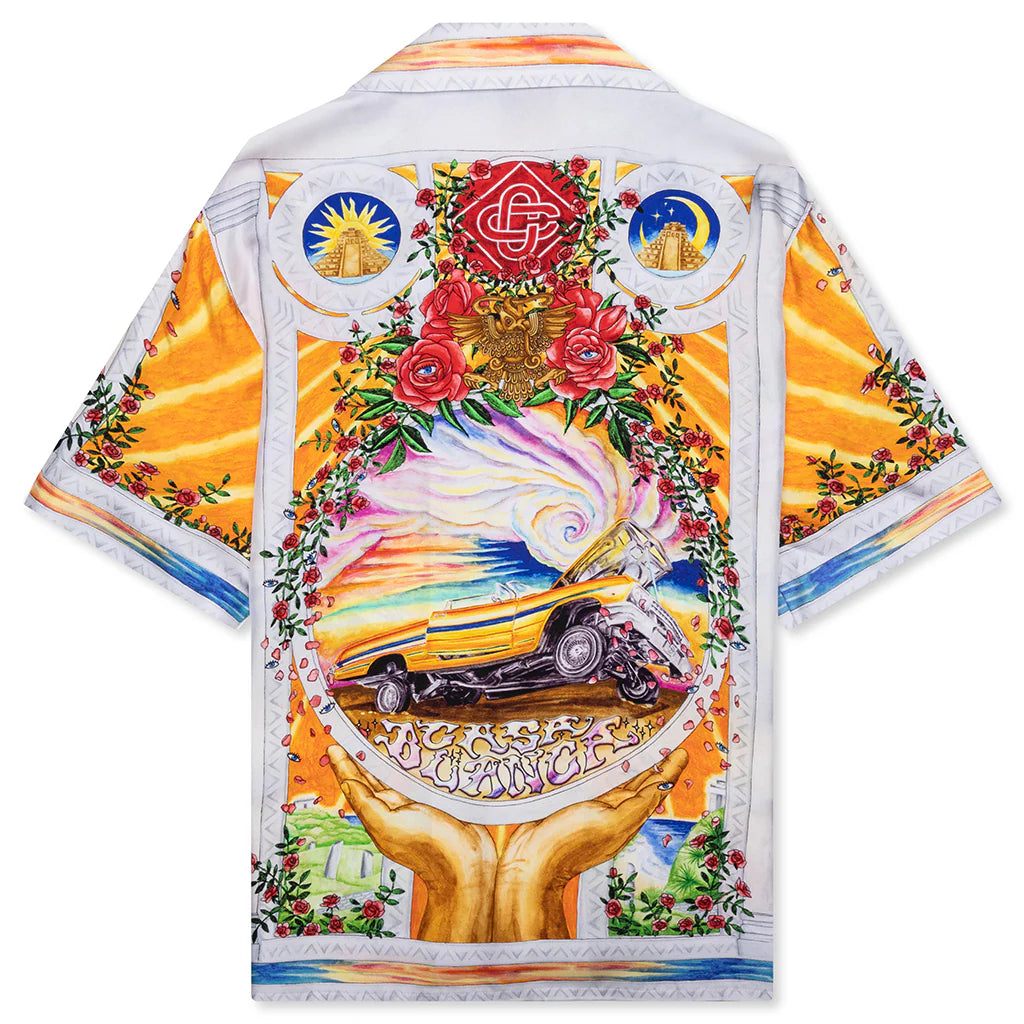Short Sleeve Cuban Collar Shirt A Tournade De Rose