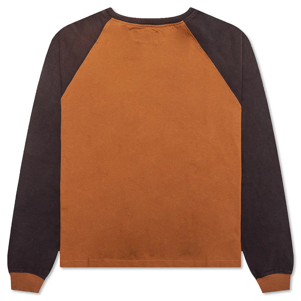 Black Hills L S Raglan Sweatshirt Camel Black