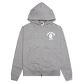 College Relaxed Fit Full Zip Hoodie Gray