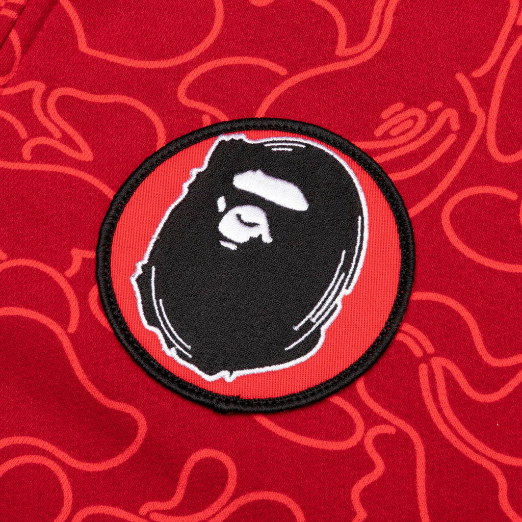 Bape 30th Anniversary Line Camo Shark Full Zip Hoodie Red