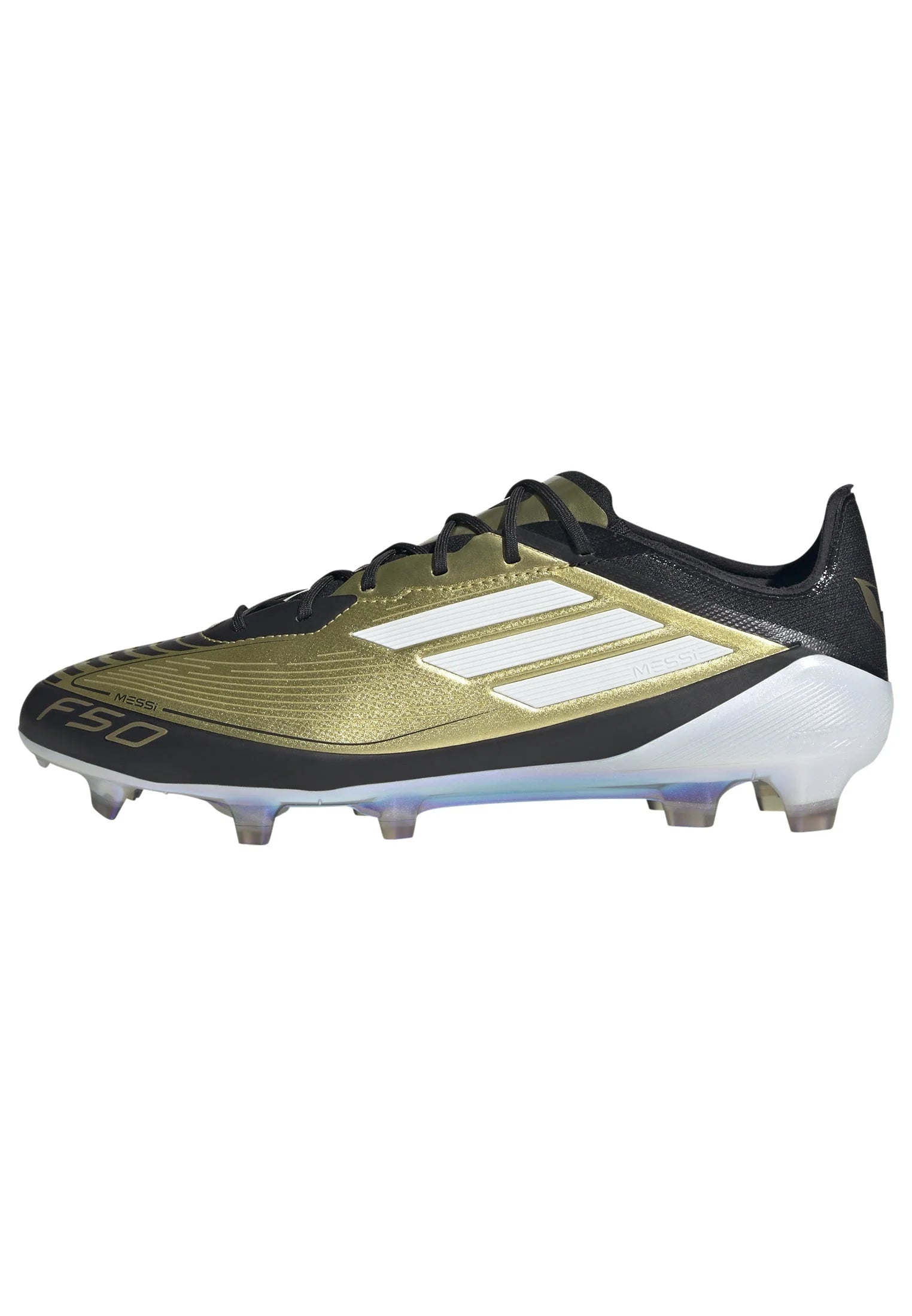 adidas F50 Elite FG Messi Firm Ground Soccer Cleats Gold White Black