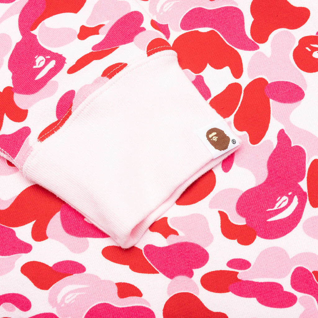 Abc Camo Shark Full Zip Hoodie Pink