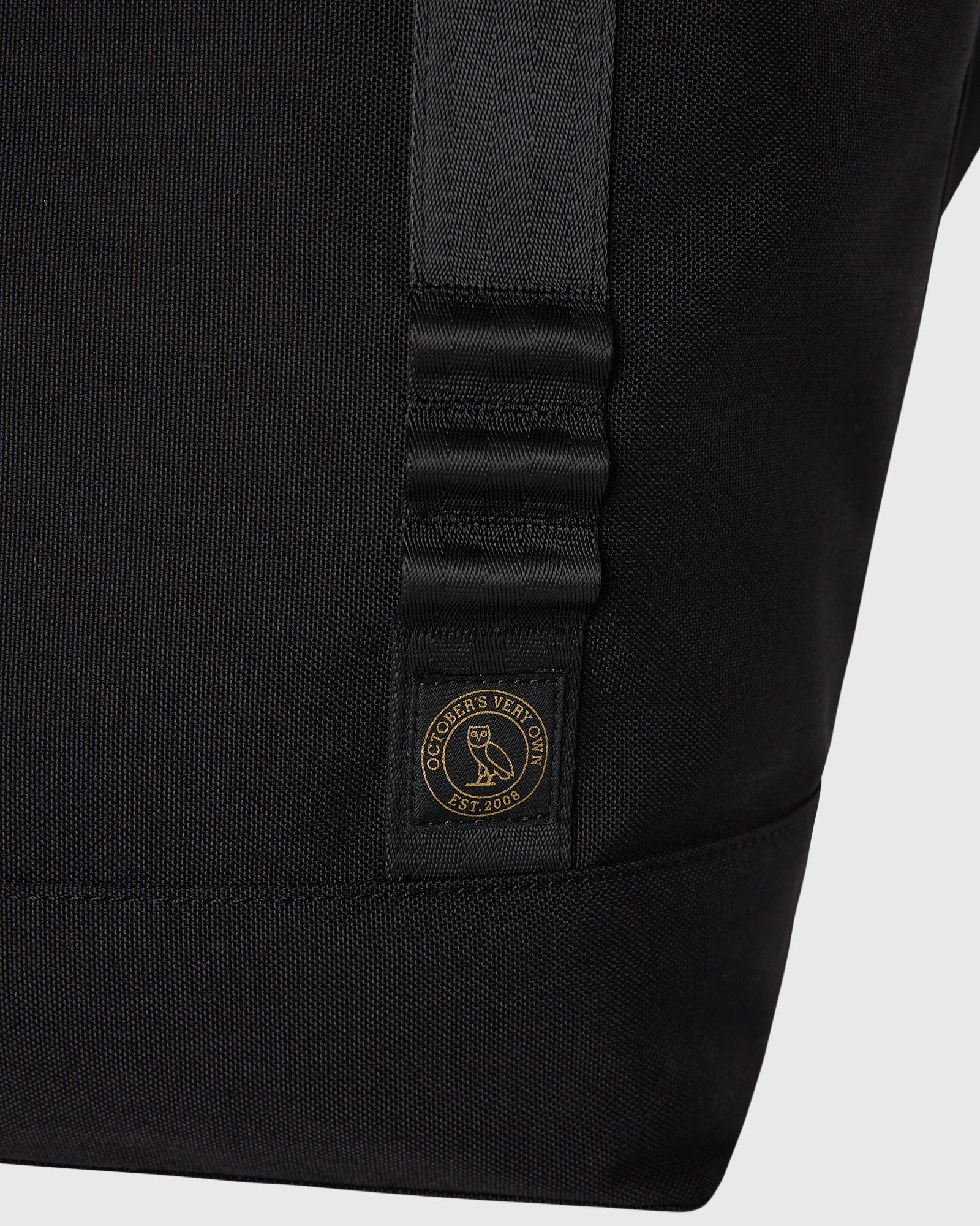 Roll Top Tote Bag Black
