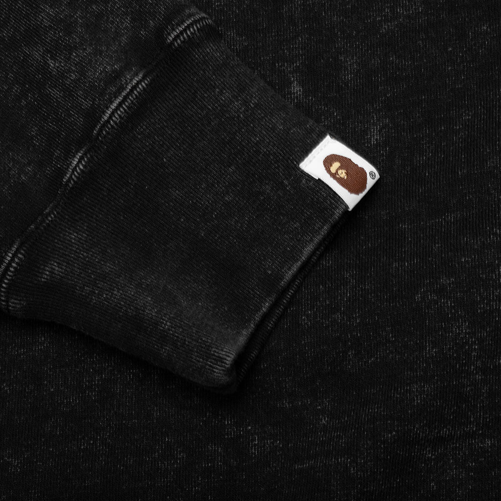Over Dye Pullover Relaxed Fit Hoodie Black
