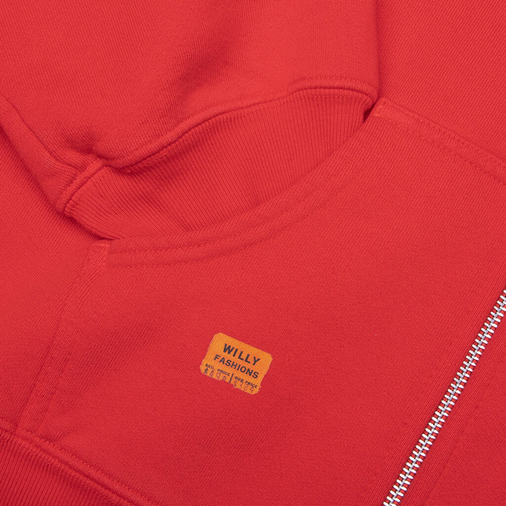 Fabuloso Shrunken Hoodie Fiery Red
