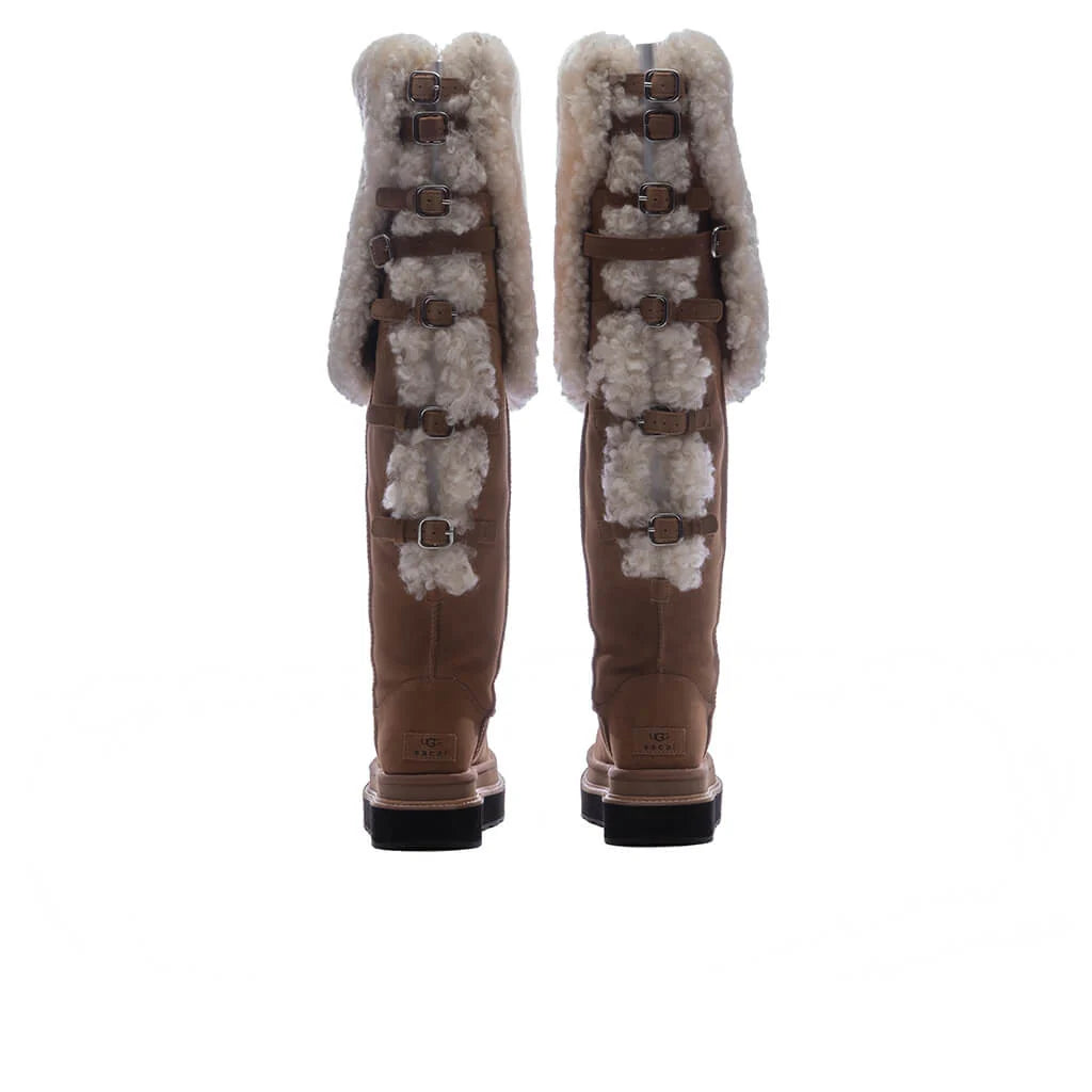 UGG x Sacai Womens Thigh High Boot Chestnut
