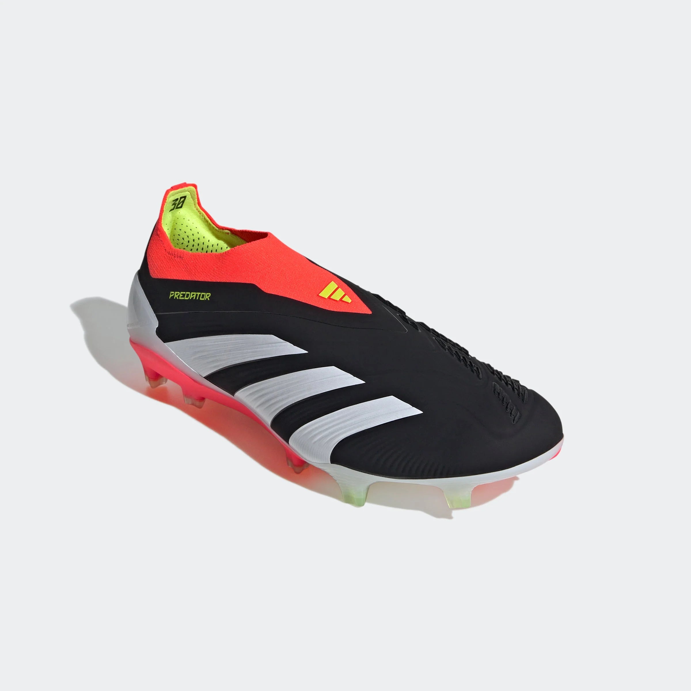 adidas Predator Elite Laceless FG Firm Ground Soccer Cleats Black White Solar Red