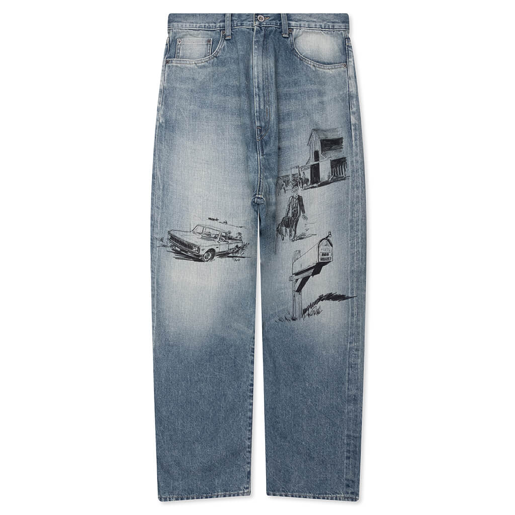 Neighborhood x One of These Days Washed DP Basic Denim Pants Indigo