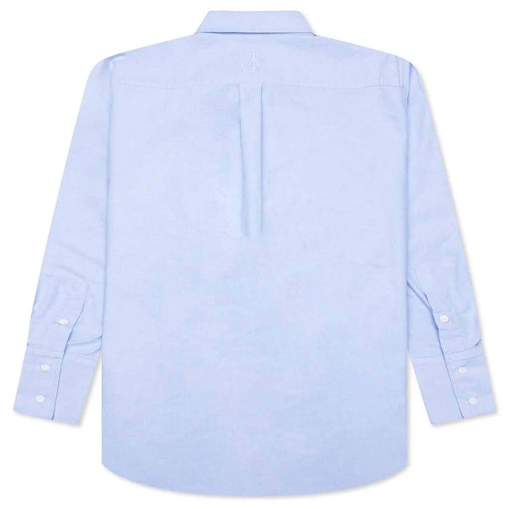 Enamel Button Oversized Shirt Light Blue
