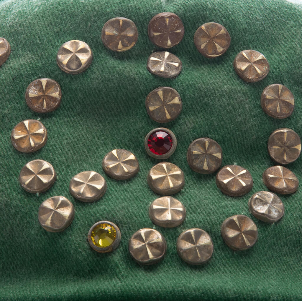 Studded Wrap Around Hat Green