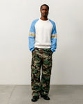 STRIPE RAGLAN CREW