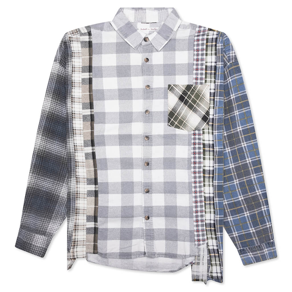 7 Cuts Wide Flannel Shirt Assorted