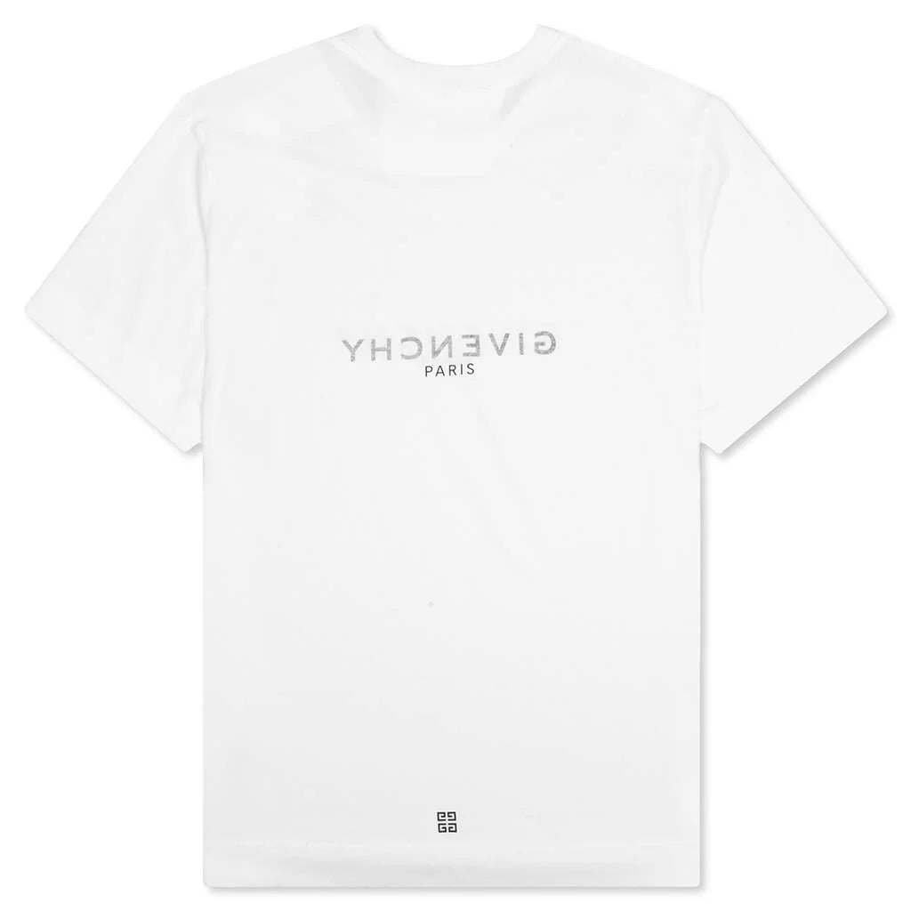 Slim Fit Reverse Print T Shirt White