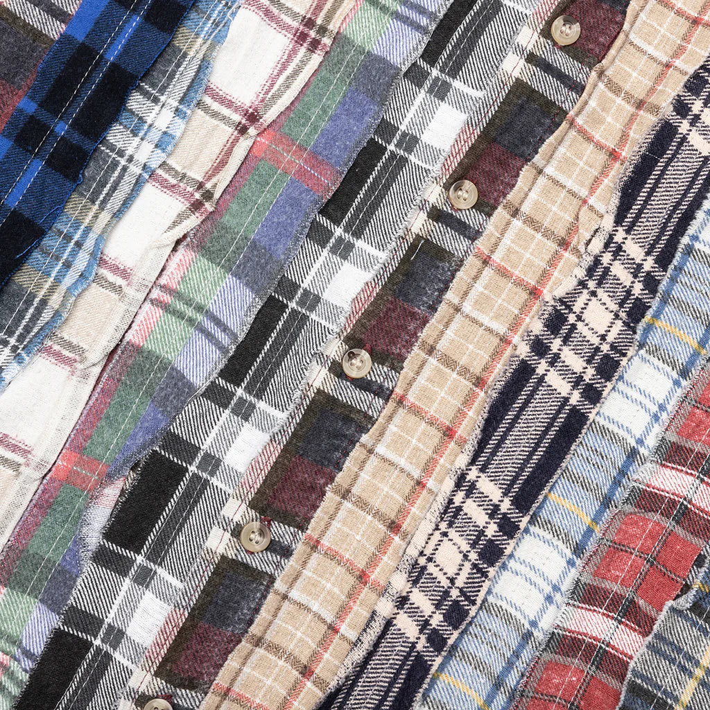 Ribbon Wide Flannel Shirt Assorted