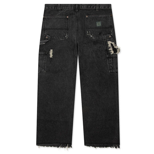 Busted Double Knee Jean Black