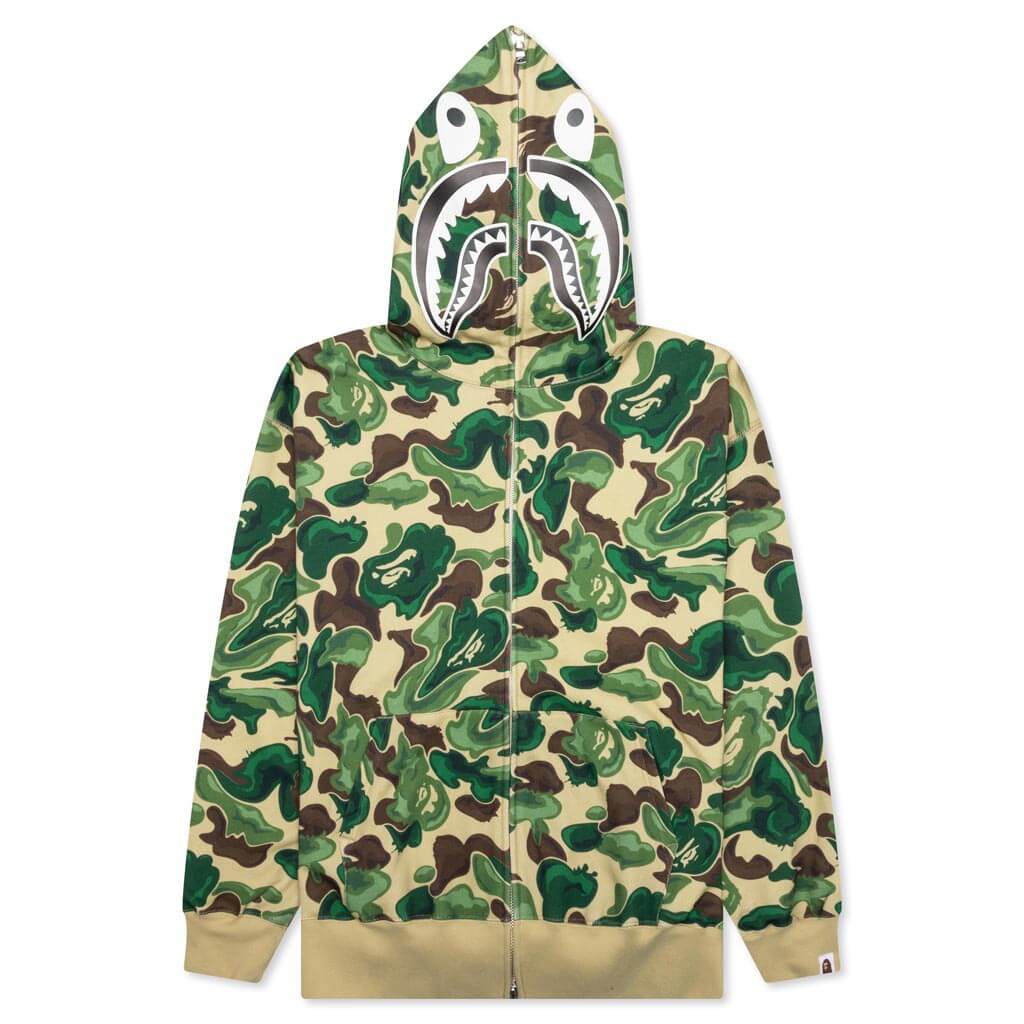 Bape Art Camo Shark Hoodie Green