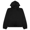 Shiny Cotton Jersey Technical Hooded Sweatshirt Black