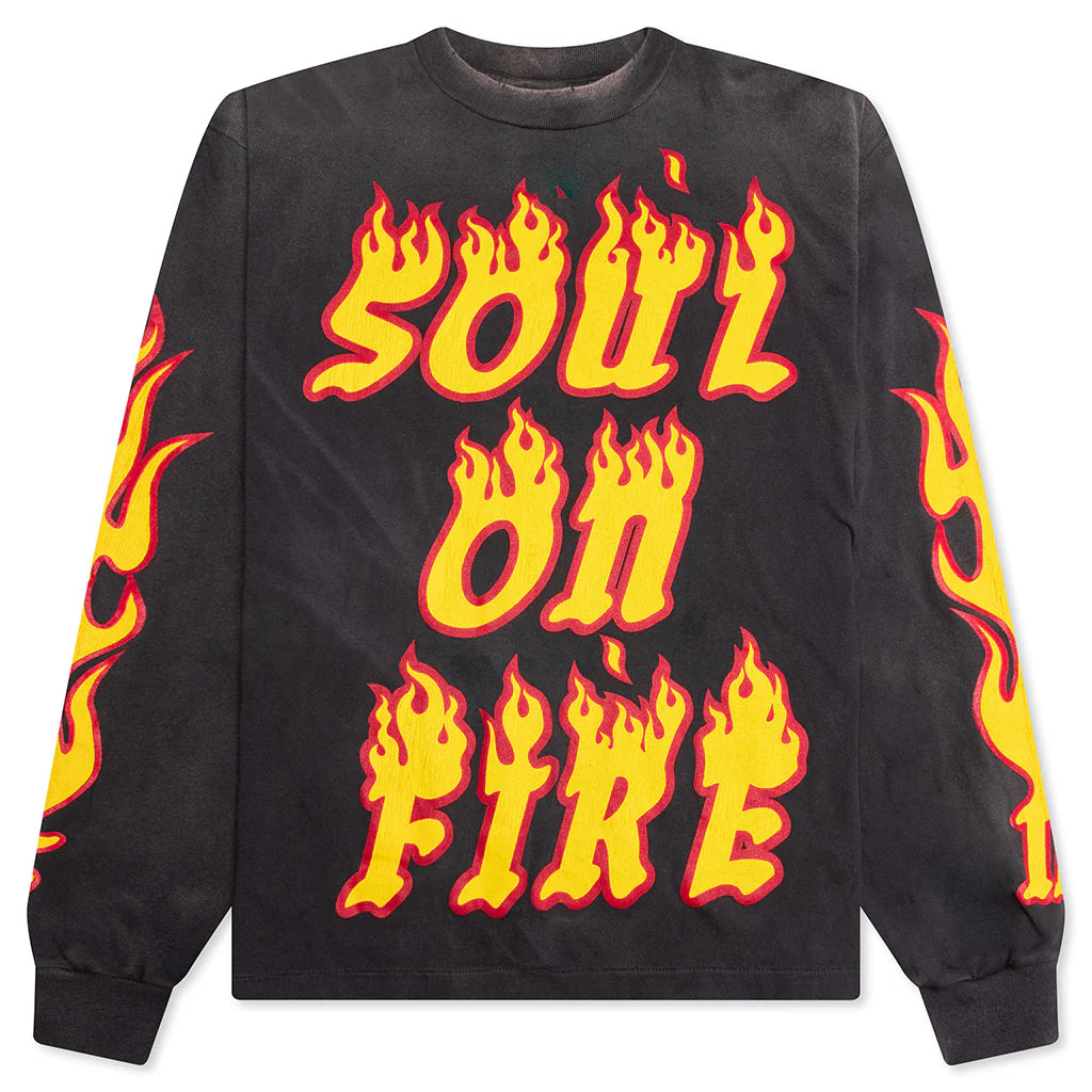 Soul on Fire L S Tee Black