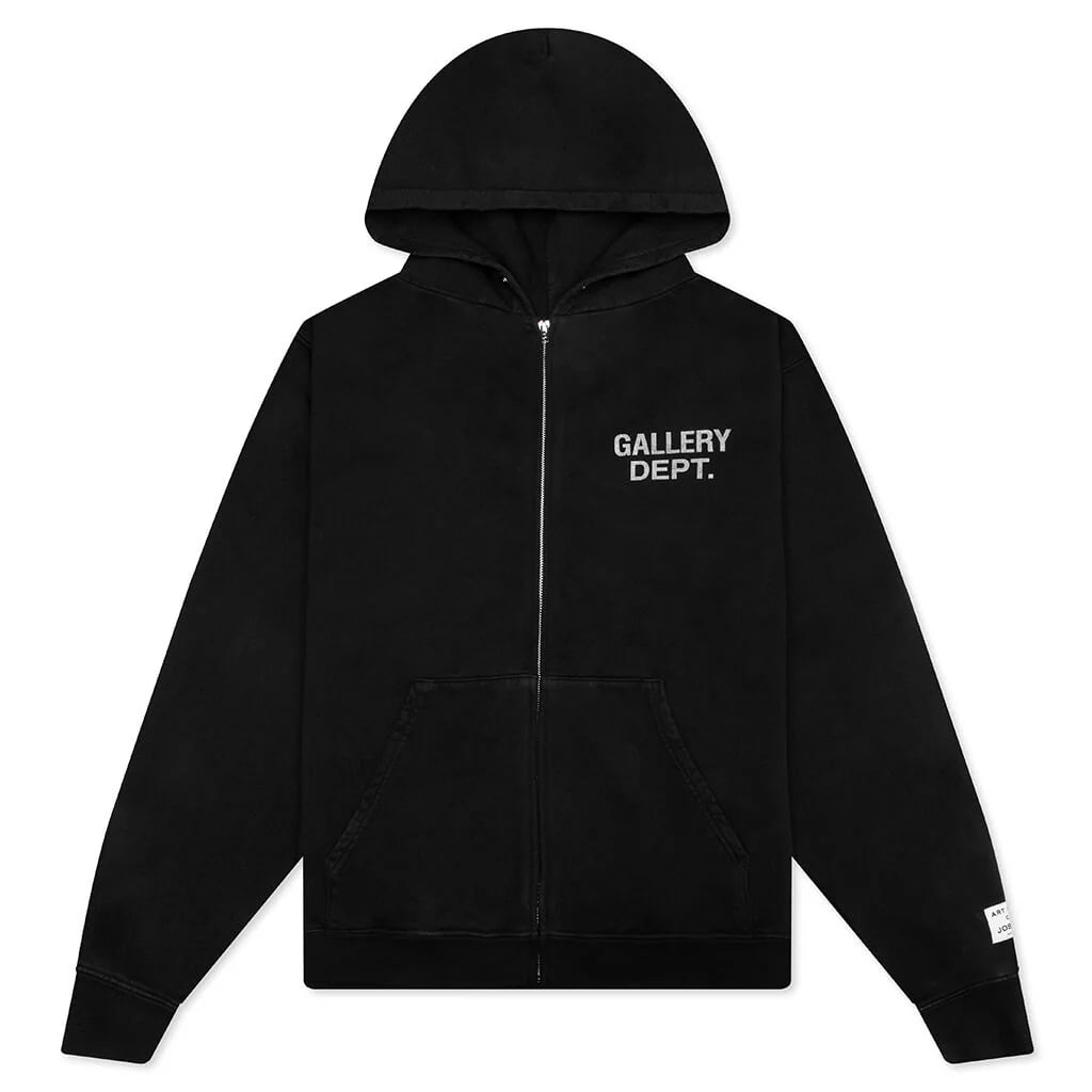 90s Full Zip Black