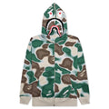 Liquid Camo Shark Relaxed Fit Full Zip Hoodie Olive Drab