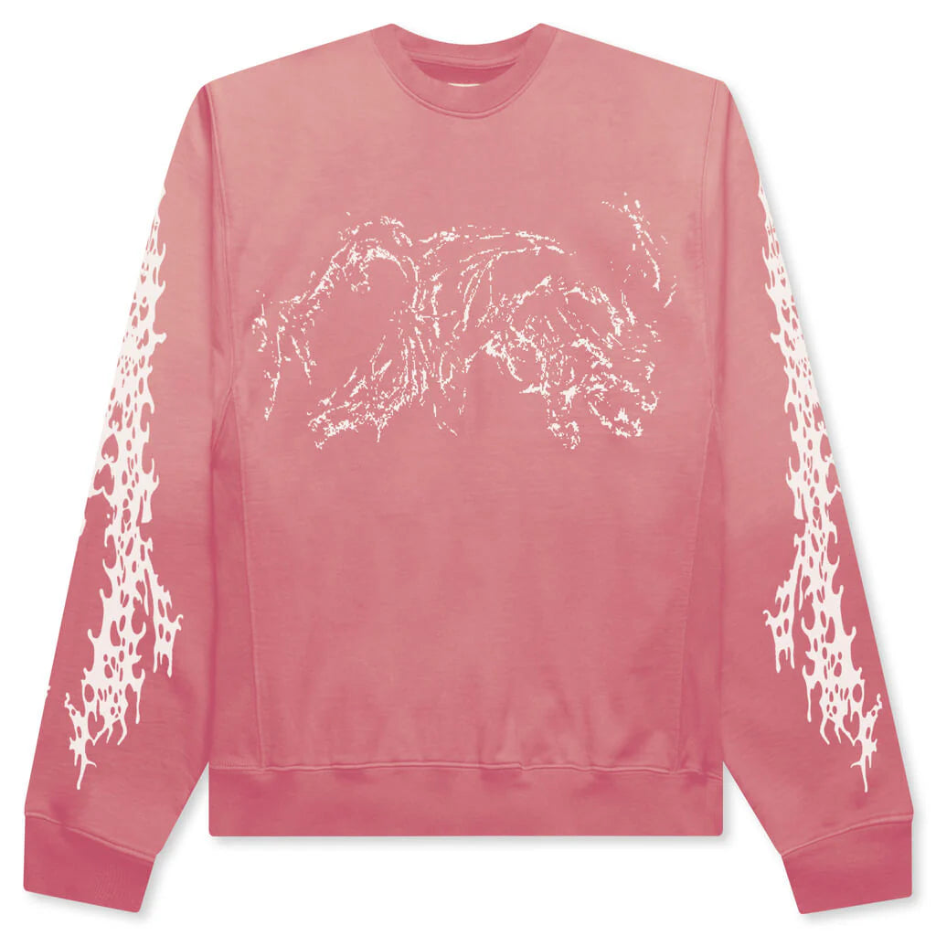 Feature x D R G N Huo Crewneck Faded Red