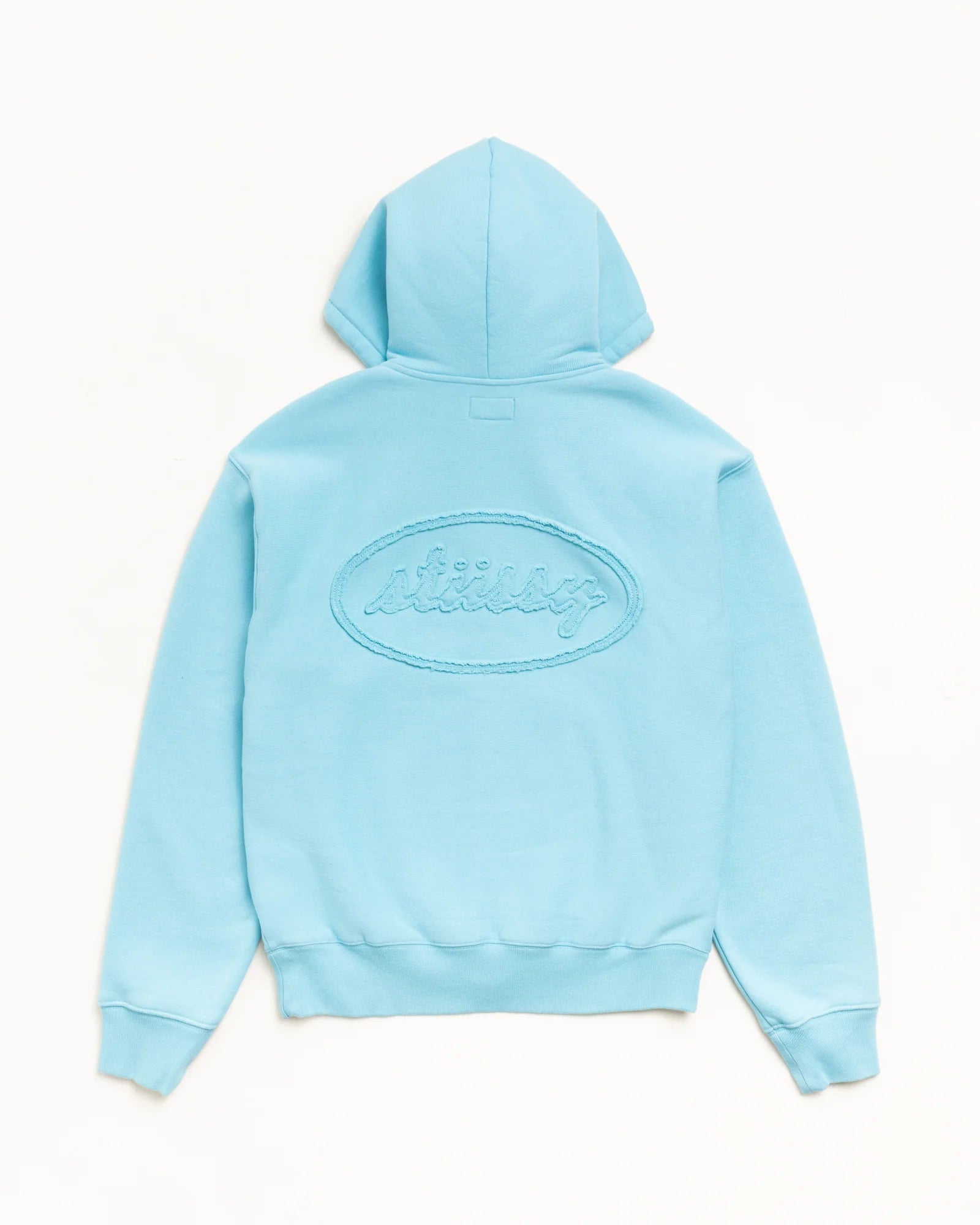 CURSIVE APPLIQUE ZIP HOODIE