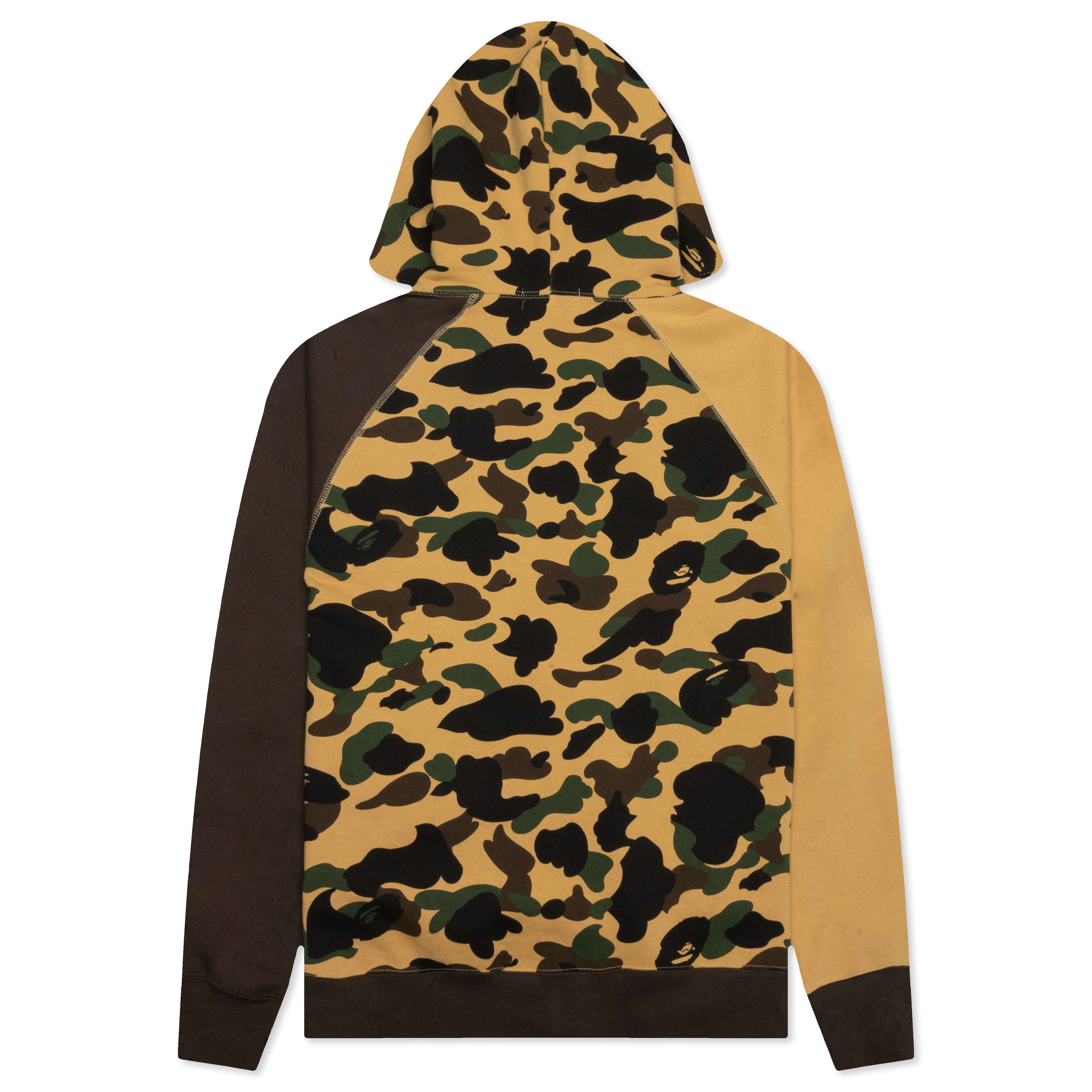 1st Camo Crazy College Full Zip Hoodie Yellow