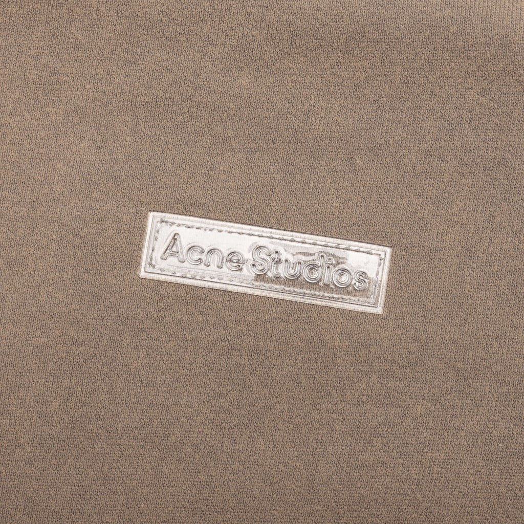 Garment Dyed Crew Neck T shirt Taupe Brown