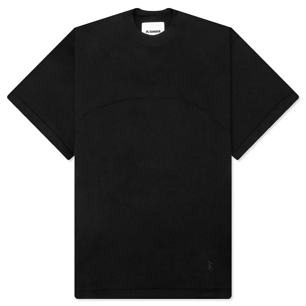 Stitch Detail T Shirt Black