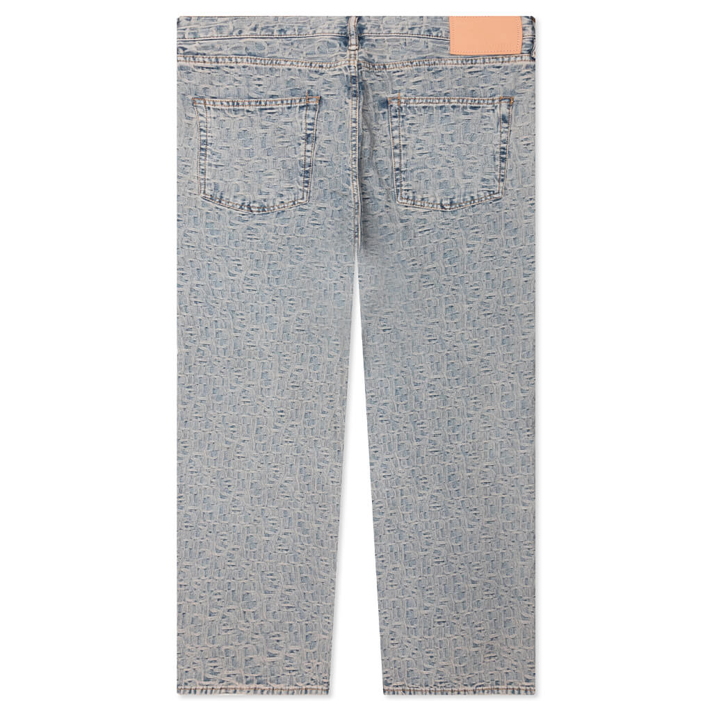 Monogram Pants Blue Beige