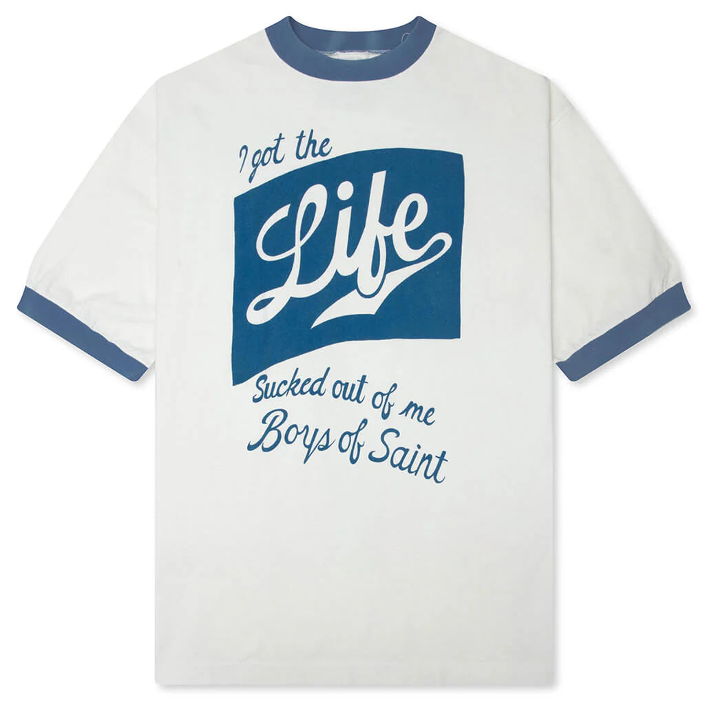 Saint M6 x BOS Ringer S S T Shirt White