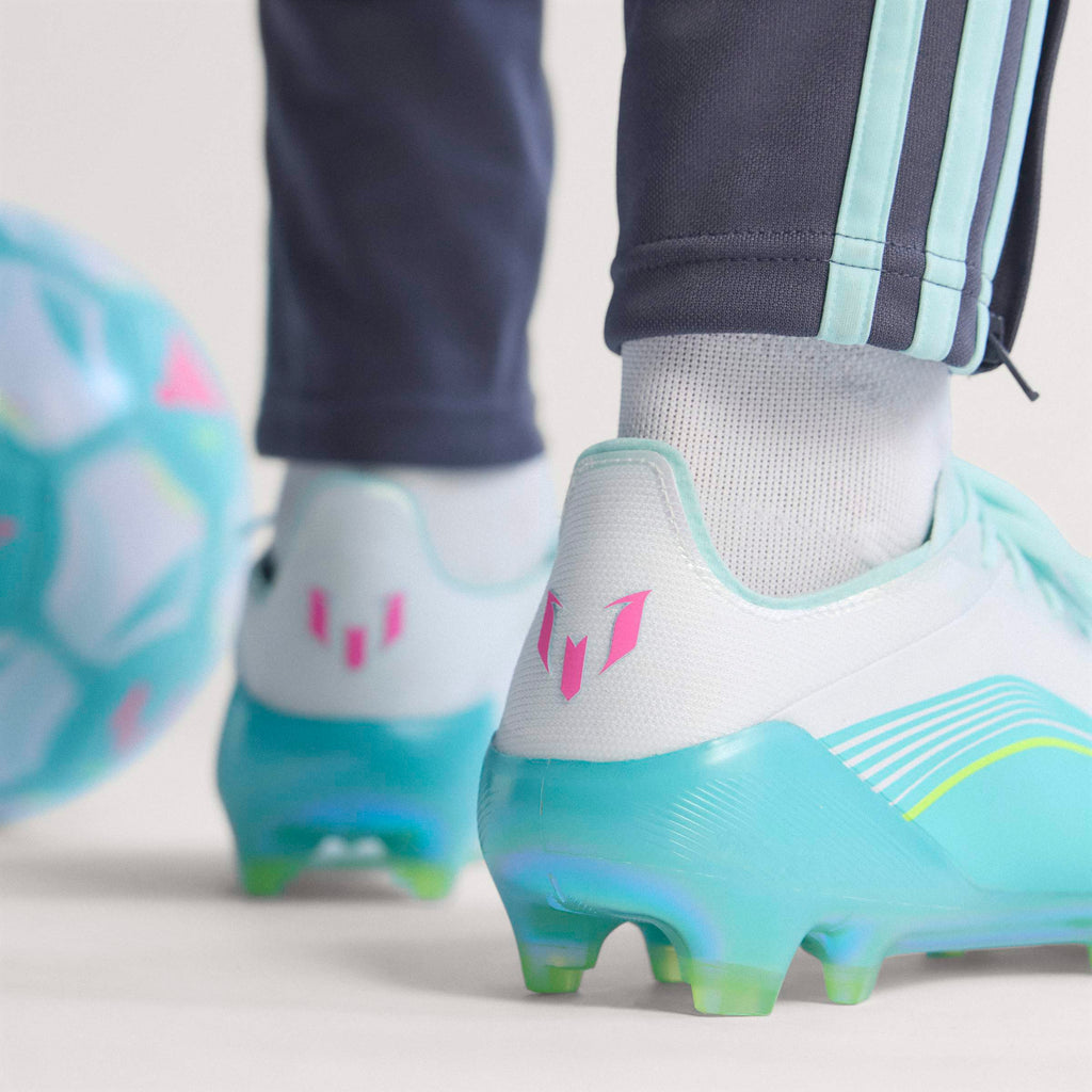 adidas F50 Messi Elite FG Firm Ground Mens Soccer Cleats White Pink Aqua