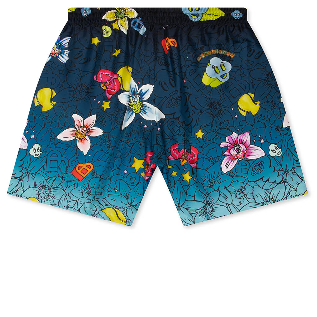 Collage DIcones Graphiques Silk Shorts Multicolour